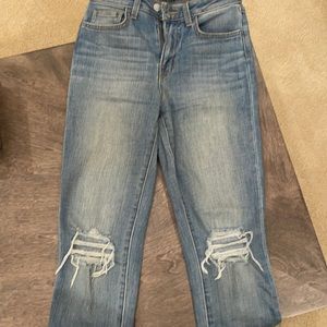 L'Agence ripped denim